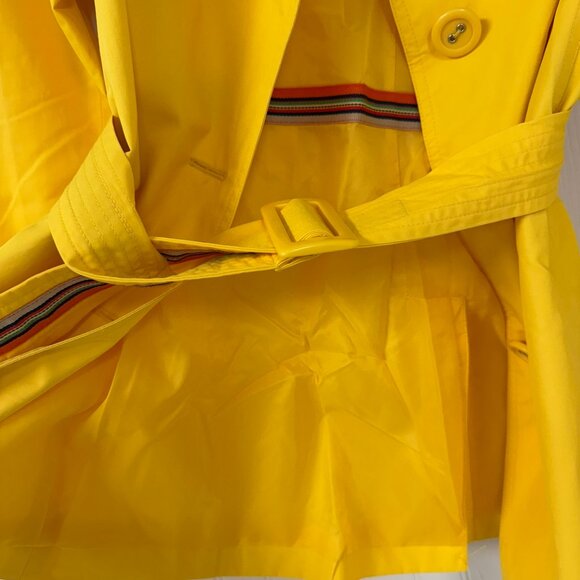 Yellow Talbots Petites Trench Coat with belt - Picture 6 of 7
